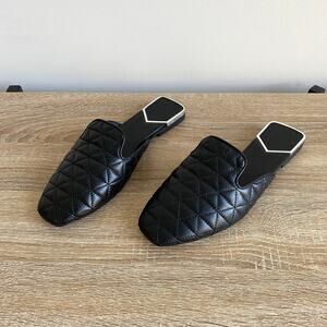 SCHUTZ Black Quilted Flats